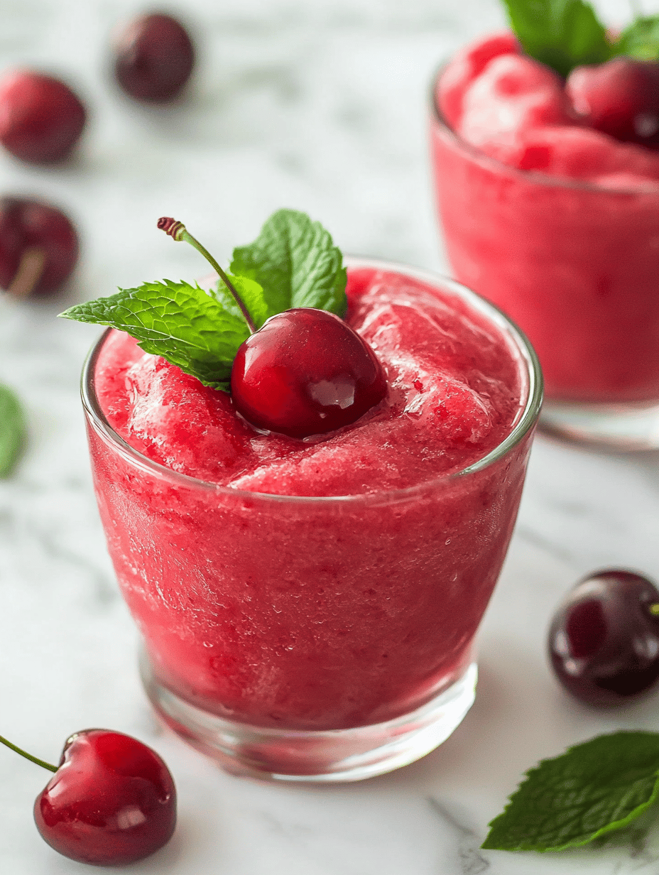 Chill Out with a Bright Cherry Slushie: A Frozen Escape