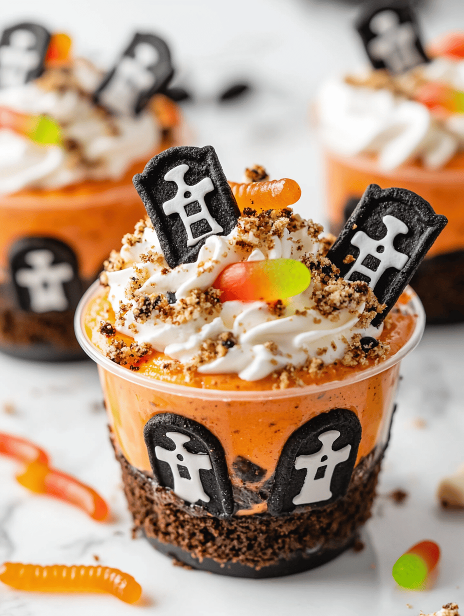 Spooky Sweetness: Halloween Graveyard Pudding Cups