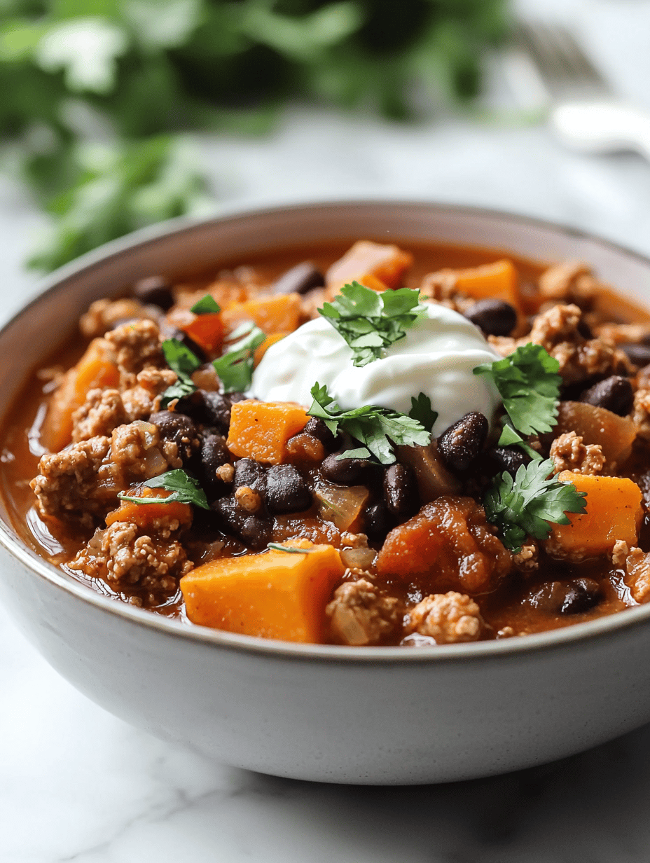 Harvest Comfort: Fall Turkey Chili with Sweet Potatoes