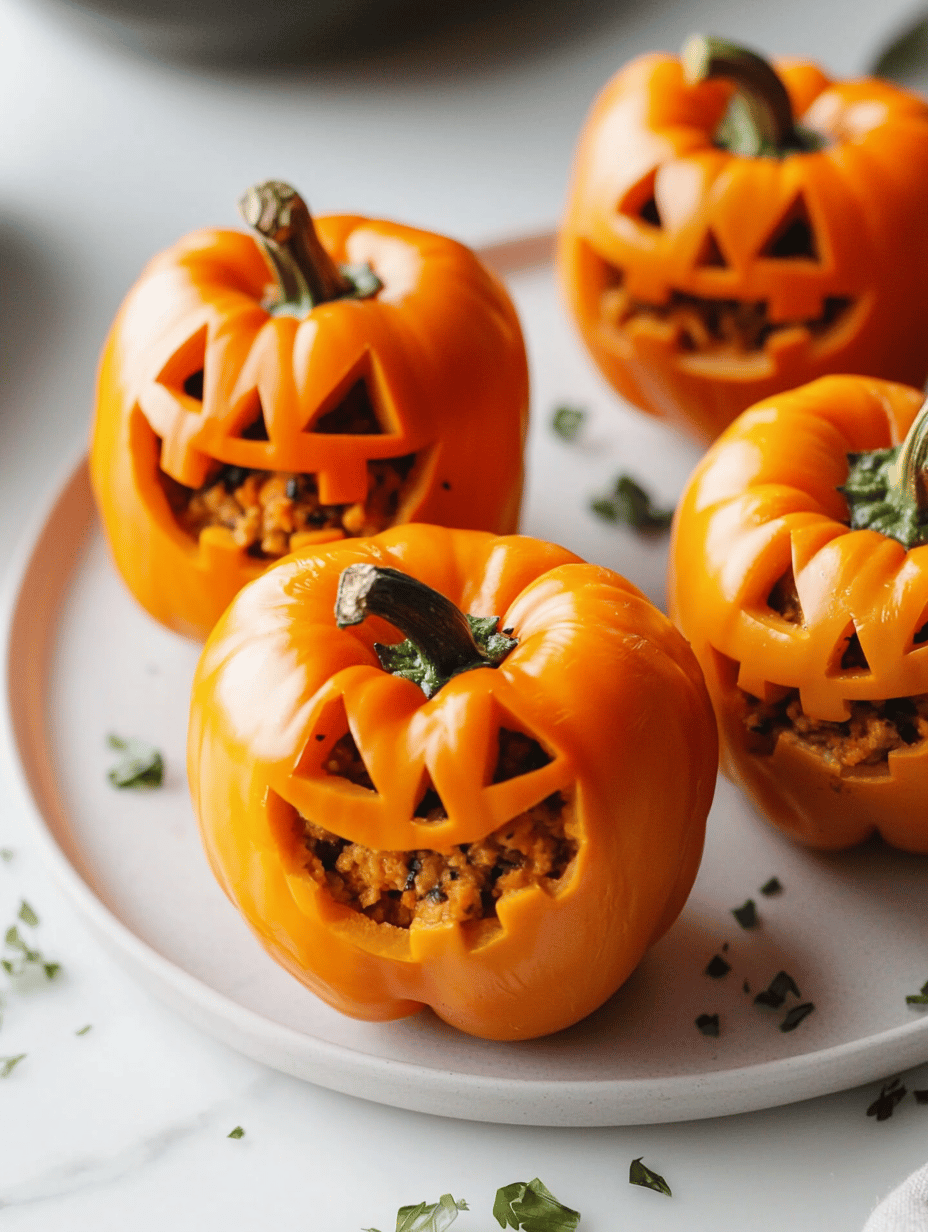 Spooky Souls: Halloween Jack-o’-Lantern Stuffed Peppers That Delight and Surprise