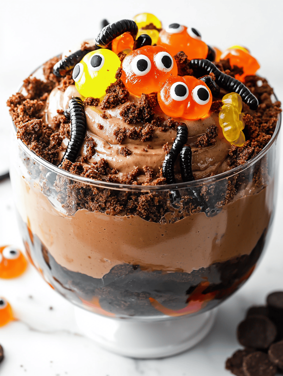 Halloween Dirt Cake with Gummy Worms: A Playful Spooky Dessert