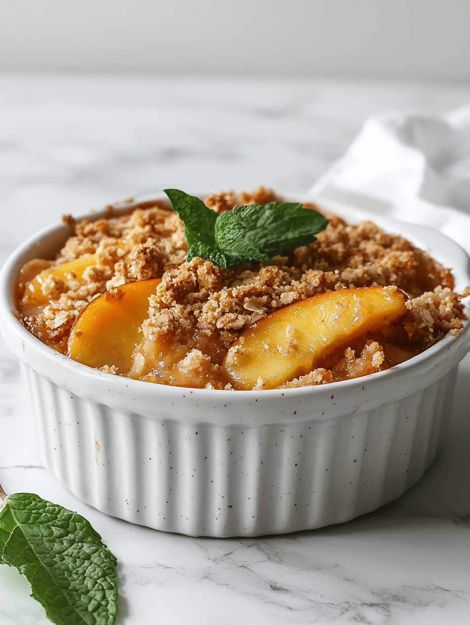 Sun-Kissed Peach Crumble: A Nostalgic Summer Delight