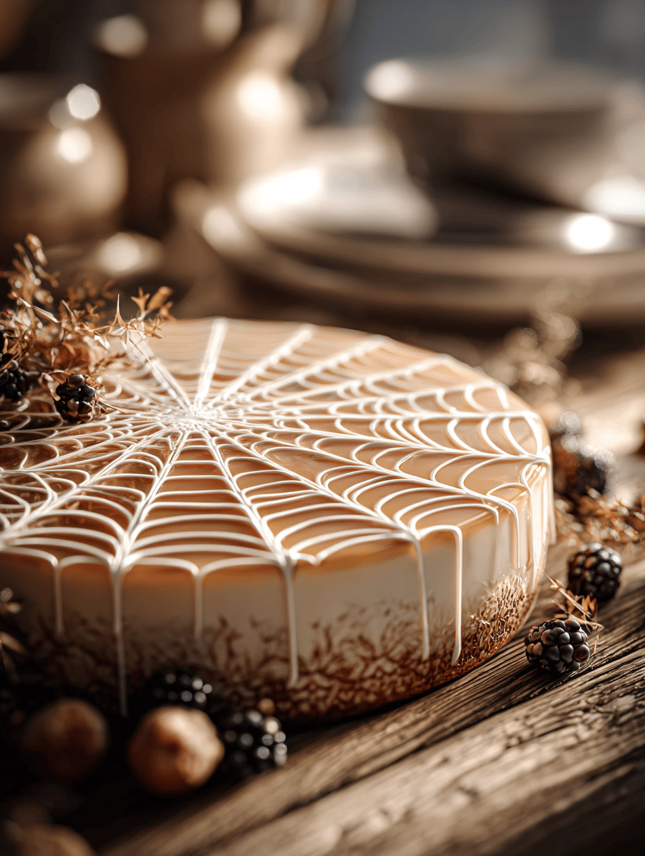 Spiderweb Cheesecake: A Rich, Intricate Dessert with a Touch of the Unexpected